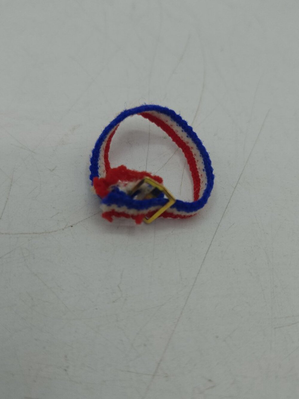 Vintage Fashion Doll Belt with Buckle Red White and Blue